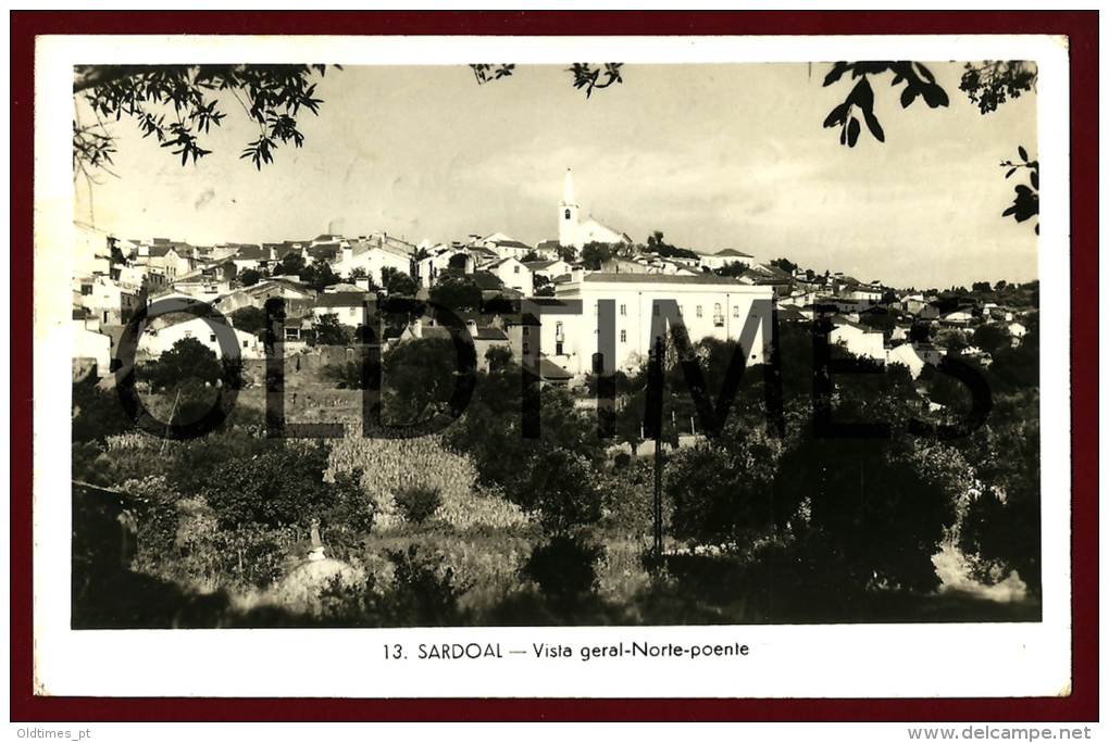 SARDOAL - VISTA GERAL - NORTE - POENTE - 1950 REAL PHOTO PC - Santarem