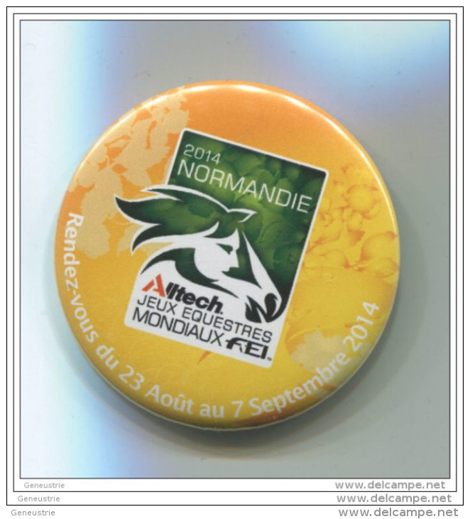 Badge - Epinglette "2014 Normandie" Jeux Equestres Mondiaux - Cheval - Chevaux - Equitation - Reiten