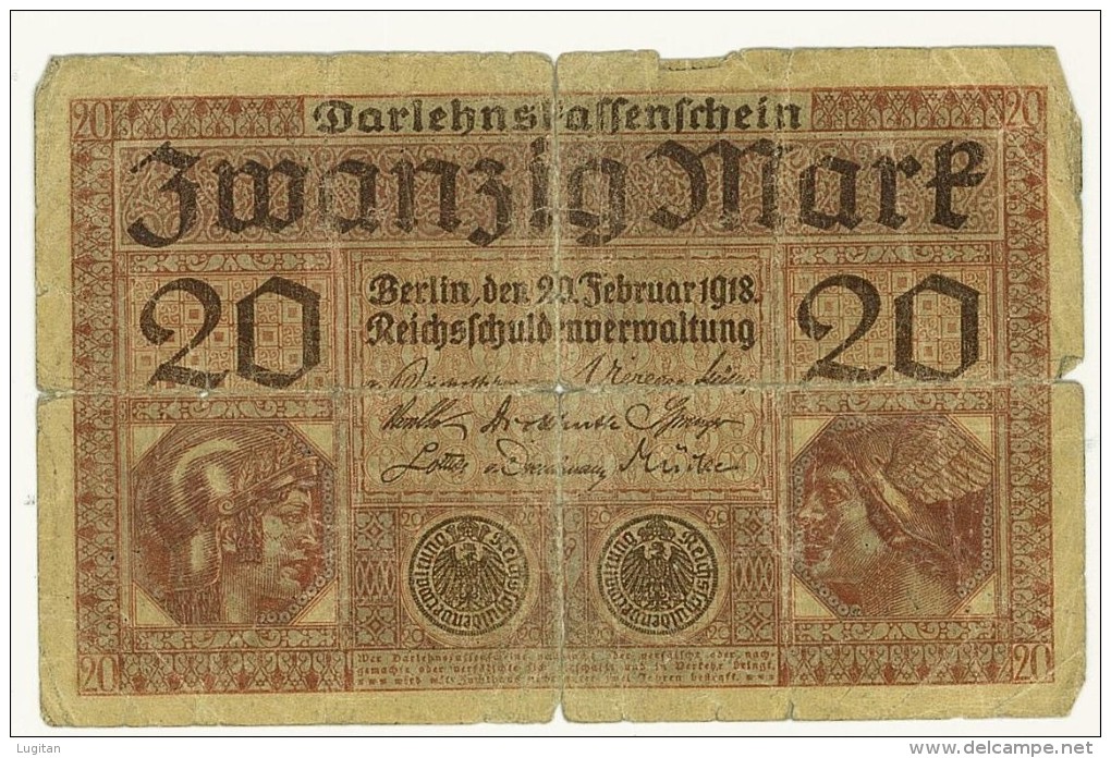 GERMANIA - 20 MARK 1918 German - QUALITA' B - 20 Mark