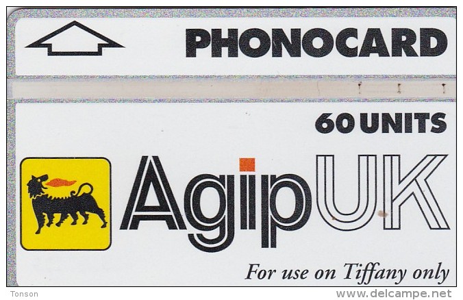 UK, CUR033,  Agip UK - Tiffany,   CN : 660L - Plateformes Pétrolières