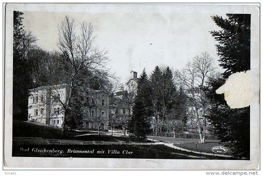 AK STEIERMARK BAD GLEICHENBERG  VILLA CLAR   ALTE POSTKARTEN 1934 - Bad Gleichenberg