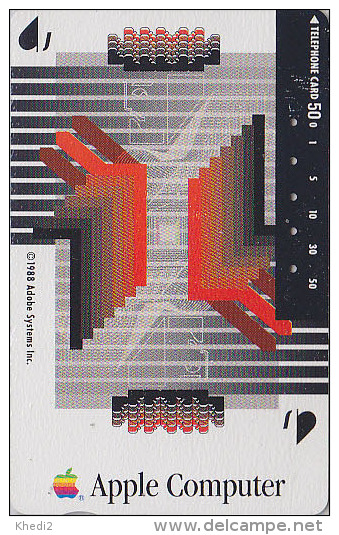 Télécarte Japon / 110-59157 - Publicité Ordinateur - APPLE Computer - Japan Phonecard König Telefonkarte Pomme - 43 - Telecom