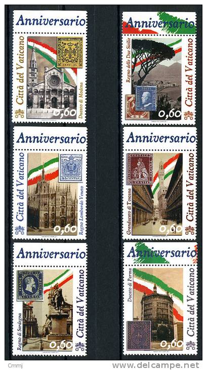 2011 - VATICANO - VATIKAN -  Catg. Sass. 1546/1551 - MNH - Nuevos