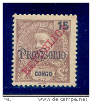 ! ! Congo - 1915 D. Carlos 15 R - Af. 130 - MH - Congo Portugais