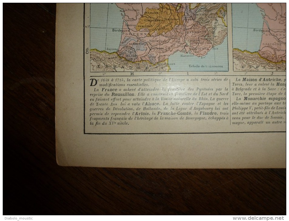 1913  Cartes géographiques ancienne ; EUROPE au XVIe siècle; FRANCE des Valois; EUROPE en 1498 ; EUROPE au XVIe siecle