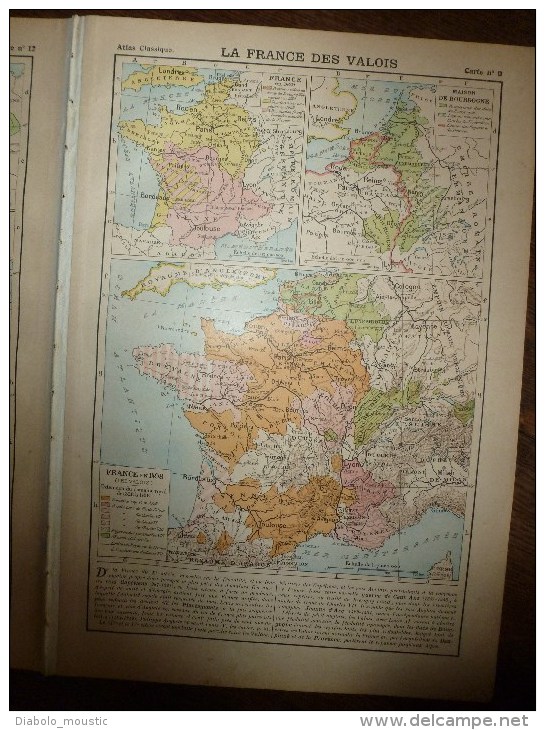 1913  Cartes géographiques ancienne ; EUROPE au XVIe siècle; FRANCE des Valois; EUROPE en 1498 ; EUROPE au XVIe siecle