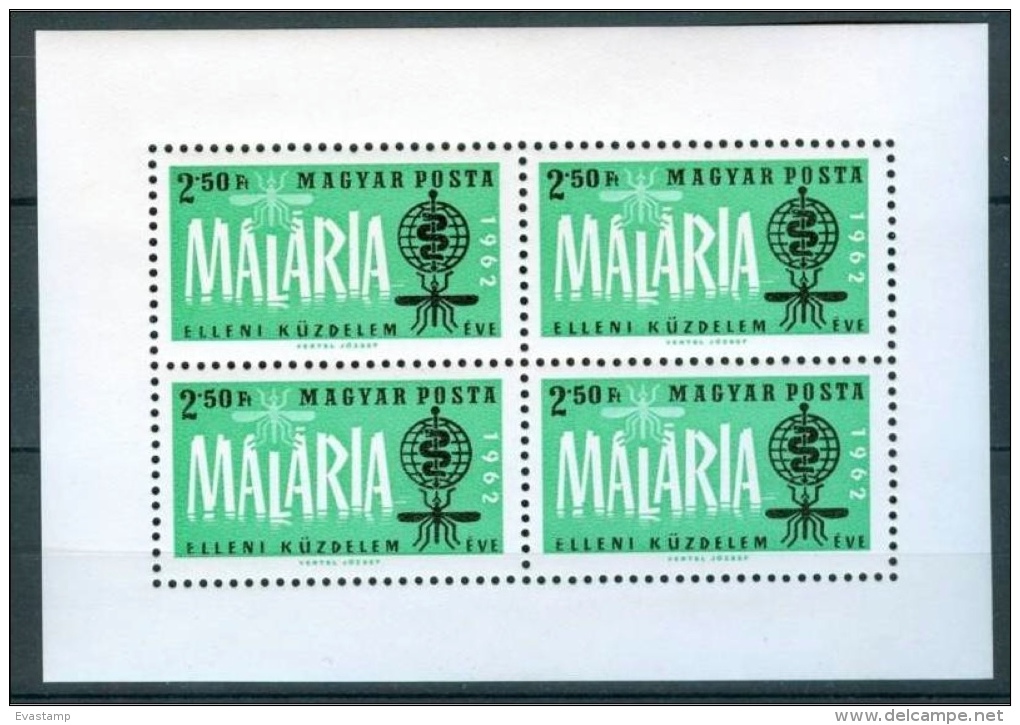 HUNGARY - 1962.Malaria Sheetlet MNH!! Mi Bl.35 - OMS