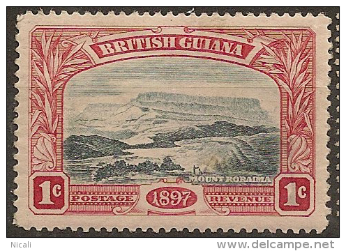 BRITISH GUIANA 1898 1c Jubilee SG 216 HM #BC114 - Britisch-Guayana (...-1966)