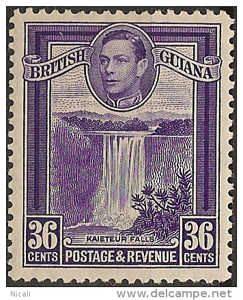 BRITISH GUIANA 1938 36c KGVI SG 313 HM #BC151 - Britisch-Guayana (...-1966)