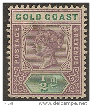 GOLD COAST 1898 1/2d QV SG 26 HM #BC288 - Costa De Oro (...-1957)