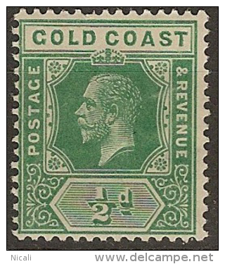 GOLD COAST 1912 1/2d KGV SG 71 HM #BC292 - Gold Coast (...-1957)