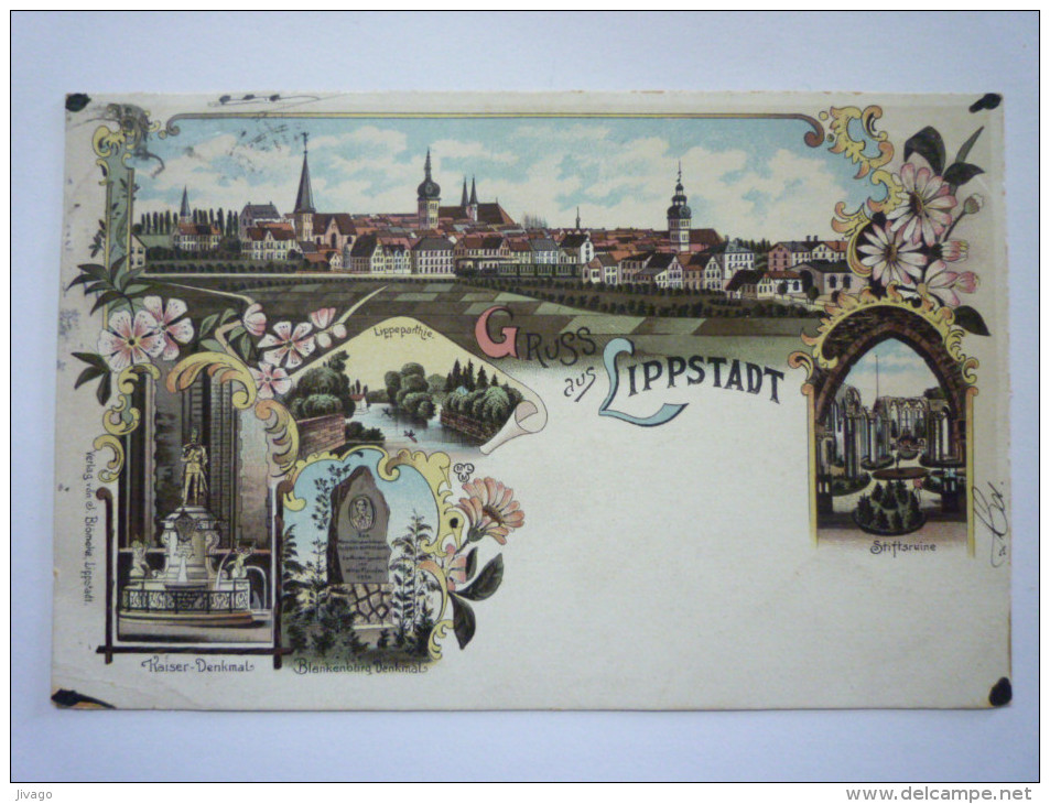 GRUSS  Aus  LIPPSTADT  :  Carte Couleur  1897   XX - Lippstadt