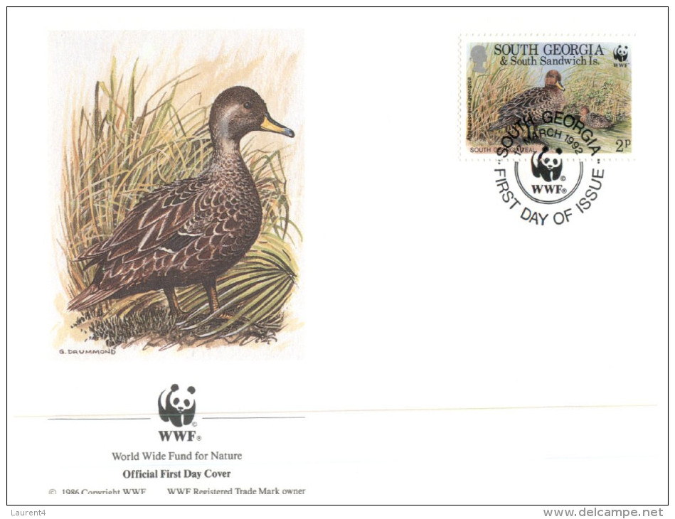 (PH 751) WWF set of 4 covers - 1992 - South Georgia birds