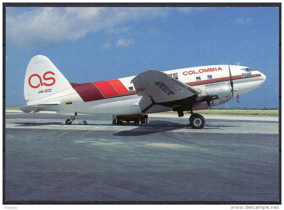 Carte Postale - Curtiss C-46A-60-CK - Aerosucre Colombia - Neuve - 1946-....: Ere Moderne
