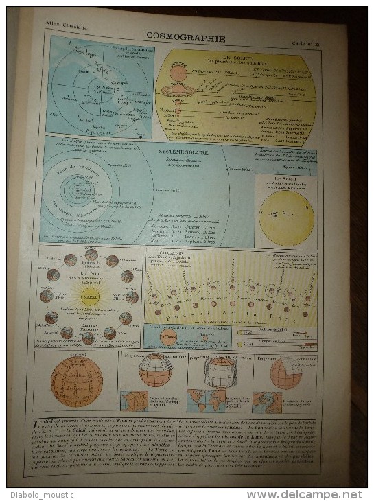 1913  Cartes Géographiques Ancienne ; GEOGRAPHIE Générale ; MAPPEMONDE ; COSMOGRAPHIE - Geographical Maps