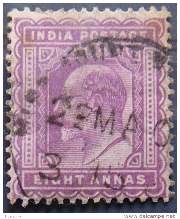 BRITISH INDIA 1902 8as King Edward VII Used - 1902-11 King Edward VII