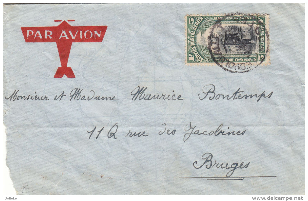 Avions - Congo Belge - Lettre De 1932 - Lettres & Documents