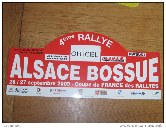 PLAQUE DE RALLYE    4 EME RALLYE ALSACE BOSSUE - Rally-affiches