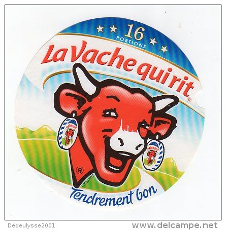 Mai14    16 AA 207    étiquette   Vache Qui Rit   16 Portions Sans écriture Côté Gauche - Fromage