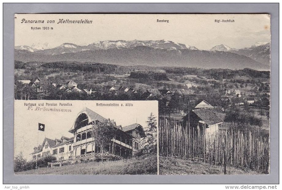 ZH Mettmenstetten  Panorama Und Pension Paradies Foto W.Zimmermann-Strassler Ungebraucht - Mettmenstetten