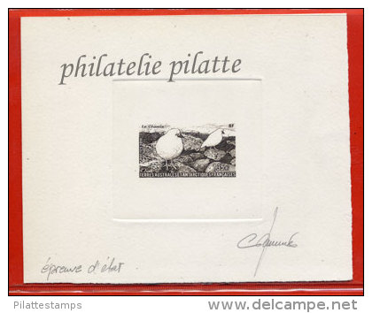 T.A.A.F N°582  EPREUVE D´ARTISTE OISEAUX,CHIONIS - Imperforates, Proofs & Errors