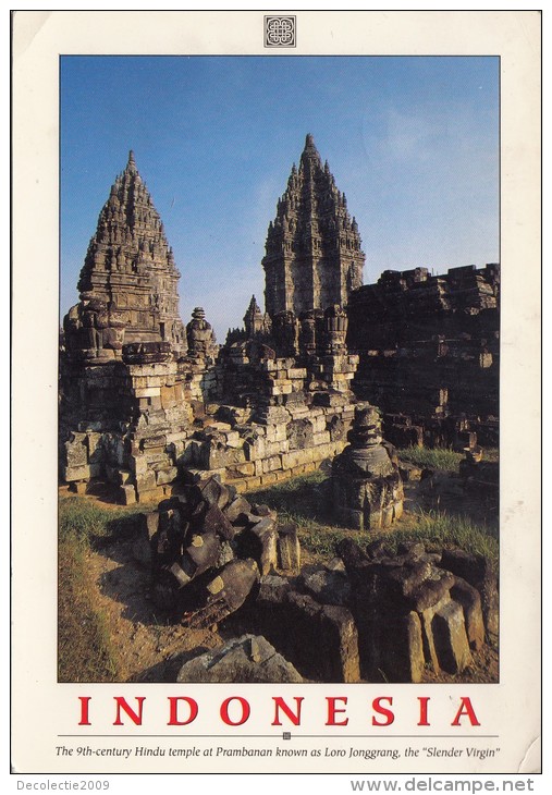 P3947 Hindu Temple At Prambanan Kown As Loro Jonggran Indonesia Front/back Image - Indonesien