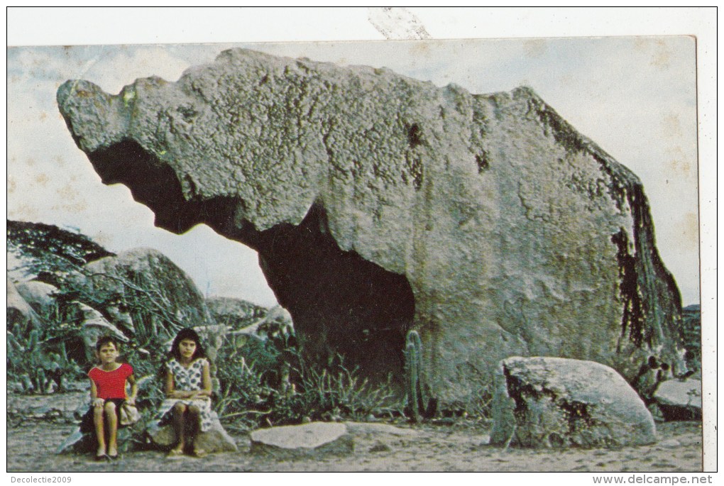 P3864 Natural Rock Formation Aruba Neth Ant  Front/back Image - Aruba