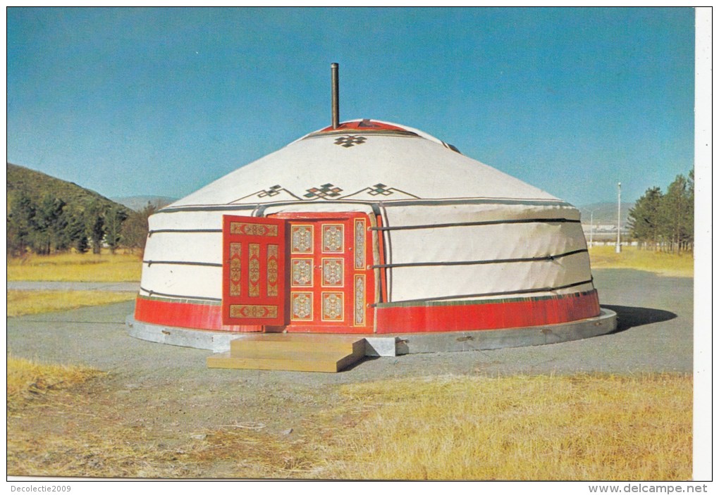 P3640 A Mongolian Yurt Mongolia  Front/back Image - Mongolia