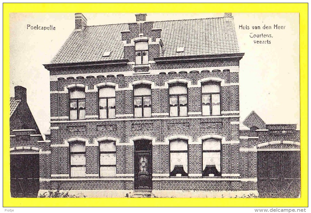 * Poelcapelle - Poelkapelle (Langemark - Ieper - Ypres) * (Uitg Verbeken - Loys) Huis Courtens, Veearts, Vétérinaire - Langemark-Poelkapelle