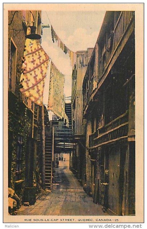 Pays Div- Canada -ref B935- Rue Sous Le Cap Street - Quebec - Carte Bon Etat   - - Non Classés