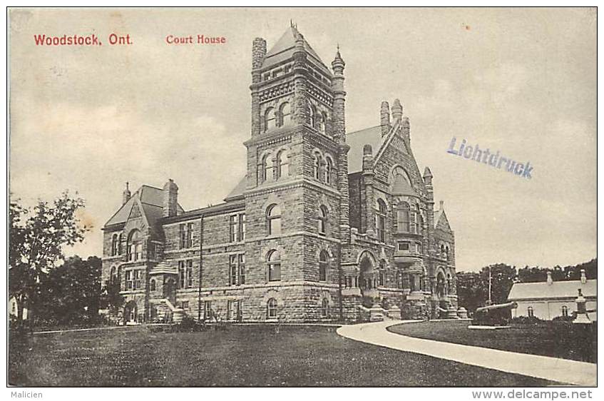 Pays Div- Canada -ref B928- Woodstock - Ont- Court House - Carte Bon Etat   - - Non Classés