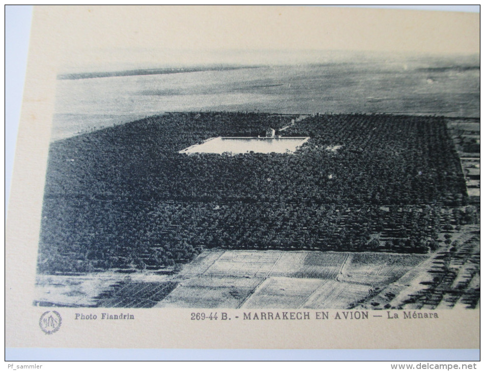 AK / Bildpostkarte Marrakech En Avion - La Menera. Photo Flandrin, Casablanca. Ungelaufen!! - Marrakech