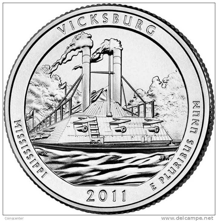 USA QUARTER (1/4 Dollar) 2011 P Mint "Vicksburg" UNC - 2010-...: National Parks