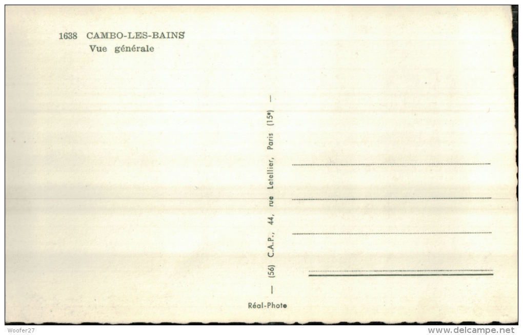 CPSM CAMBO LES BAINS , Vue Aérienne - Cambo-les-Bains