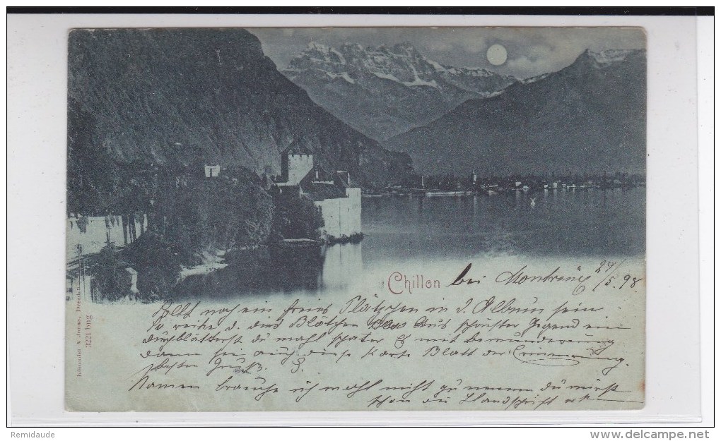 SUISSE - 1898 - RARE SOLDATENBRIEF Avec MENTION MANUSCRITE EN FRANCHISE De CHILLON Pour MAINZ (GERMANY) - Documenti