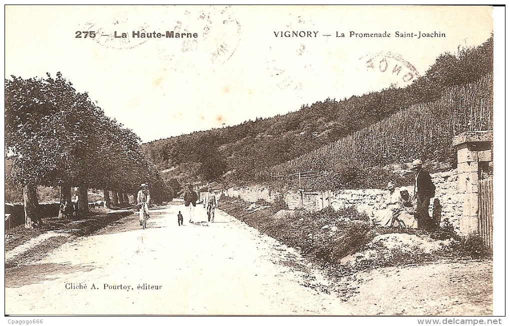 Cpa 52 Vignory La Promenade Saint Joachin Rarissime - Vignory