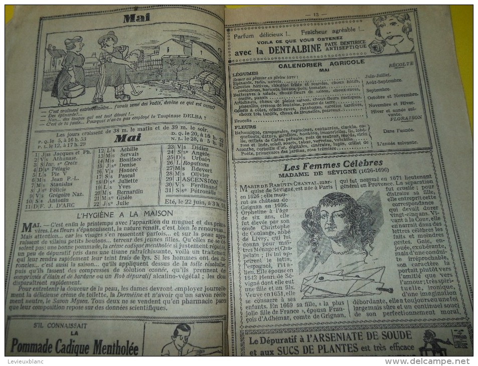 Almanach FRANCOIS/Produits Pharmaceutiques/ Pharmacie GAUME / Boynes /Loiret / 1930     CAL158 - Gezondheid