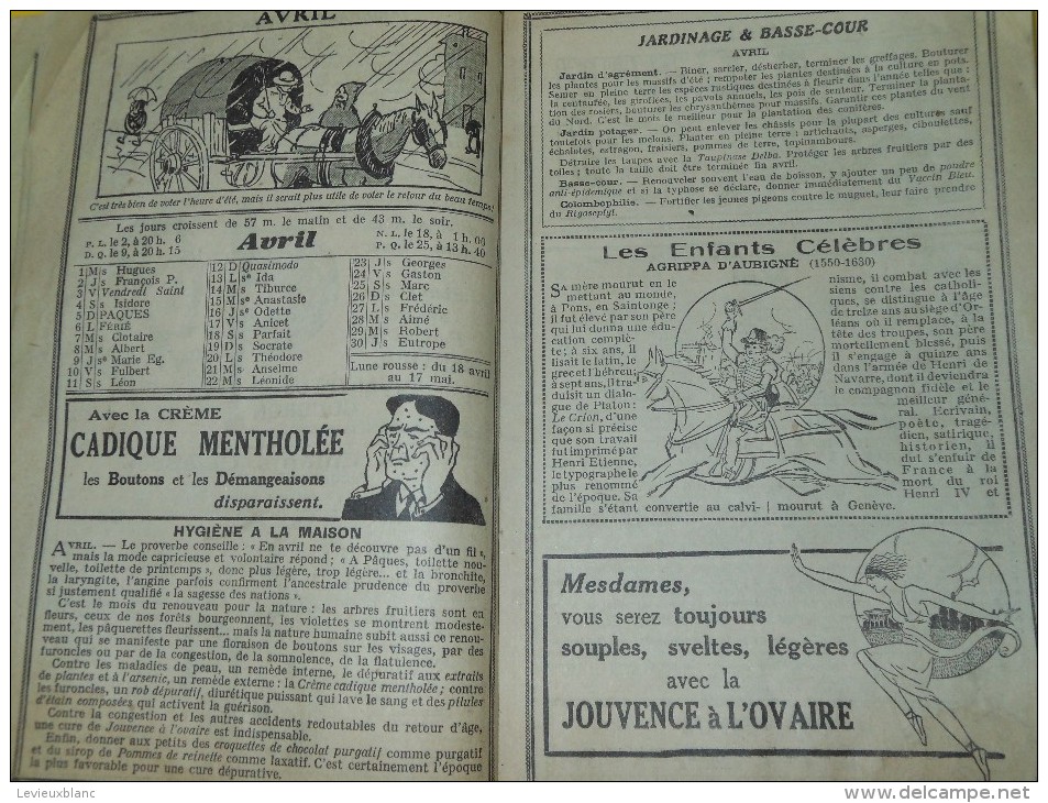 Almanach FRANCOIS/Produits Pharmaceutiques/ Pharmacie GAUME / Boynes /Loiret / 1931    Cal159 - Gezondheid