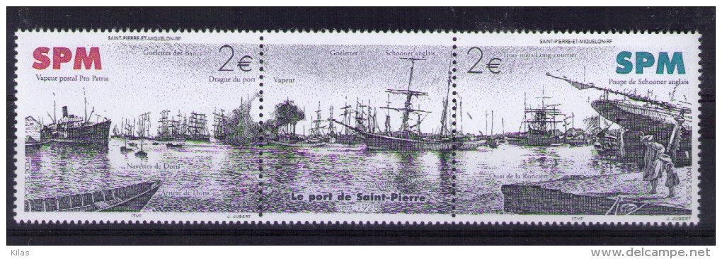 Saint Pierre And Miquelon 2004 Saint Pierre Harbour, SHIPS MNH - Unused Stamps