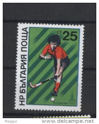 BULGARIE    N° 2538   * *    Jo 1980   Hockey Sur Gazon - Hockey (su Erba)