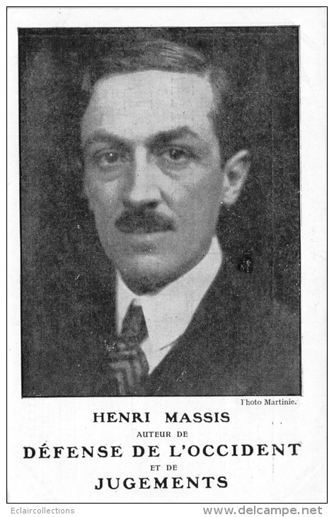 Thème  Célébrité   Ecrivain Historien   Henri Massis  (1886-1970) - Schriftsteller