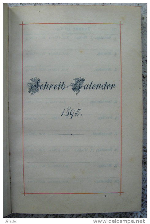 LIBRO TASCHEN KALENDER DR. A. MIETHE 1893 FREIEN PHOTOGRAPHISCHEN VEREINIGUNG ZU BERLIN PHOTOGRAPHEN FOTOGRAFIA - Biografie & Memorie