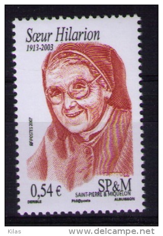 Saint Pierre And Miquelon 2007 Sister Hilarion MNH - Unused Stamps