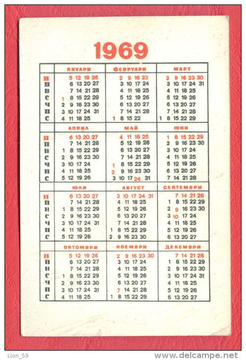 K1003 / 1969 - Shumen  " RODOPA " BUILDING Plant Meat Processing - Calendar Calendrier Kalender - Bulgaria Bulgarie - Petit Format : 1961-70
