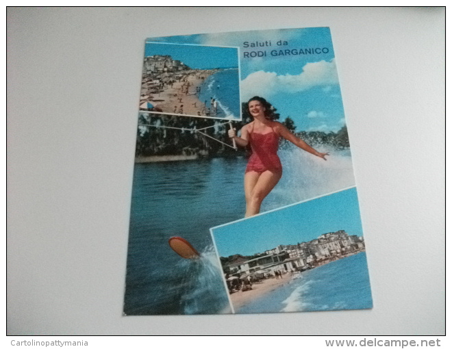 SCI NAUTICO SCI ACQUATICO PIN  UP Mora Con Costume Rosso  Rodi Garganico Vedutine - Water-skiing