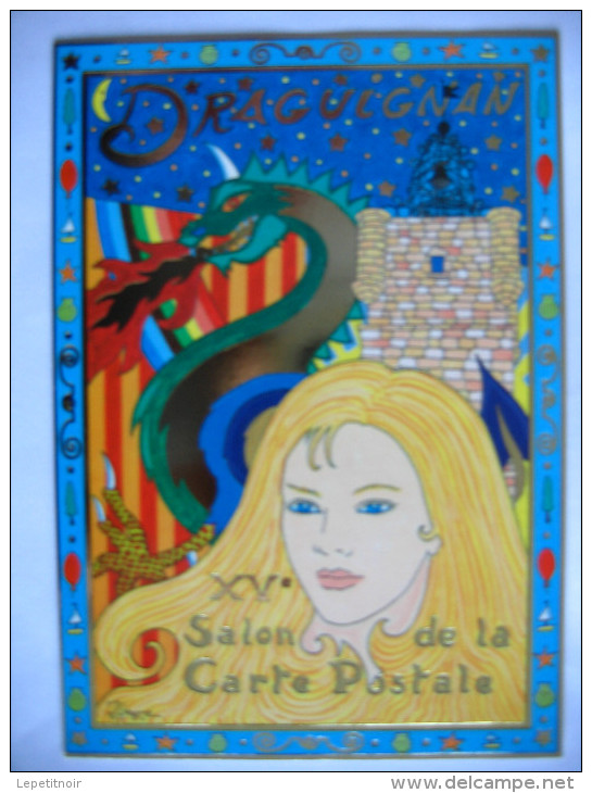 Patrick Hamm Draguignan Salon Carte Postale 1996 (n°552) Visage De Femme Dragon - Hamm