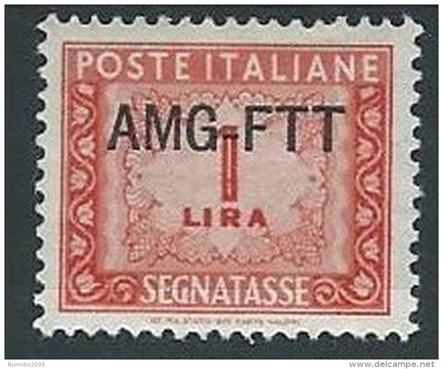 1949-54 TRIESTE A SEGNATASSE 1 LIRA MH * - ED097-5 - Taxe