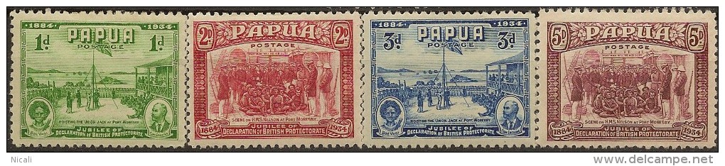 PAPUA 1937 Protectorate Jubilee SG 146/9 HM #BC521 - Palästina