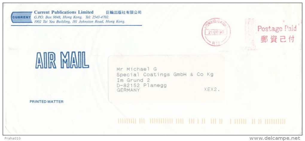 I3485 - Hong-Kong (1998) - Covers & Documents