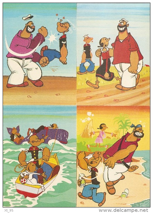 Popeye - Lot De 8 Cpsm Non Ecrites - Bandes Dessinées